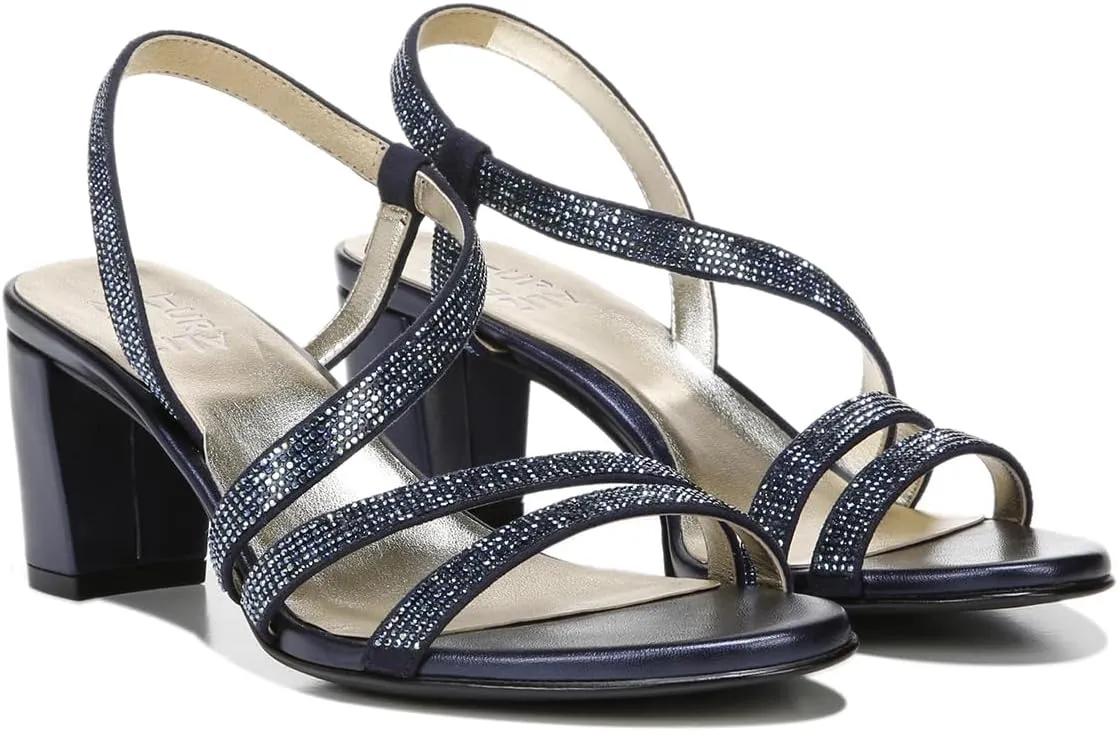 Naturalizer Women's Vanessa2 Rhinestone Embellished Strappy Heeled Sandal