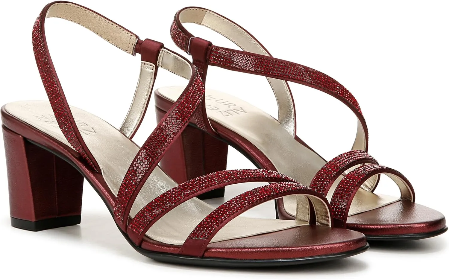 Naturalizer Women's Vanessa2 Rhinestone Embellished Strappy Heeled Sandal