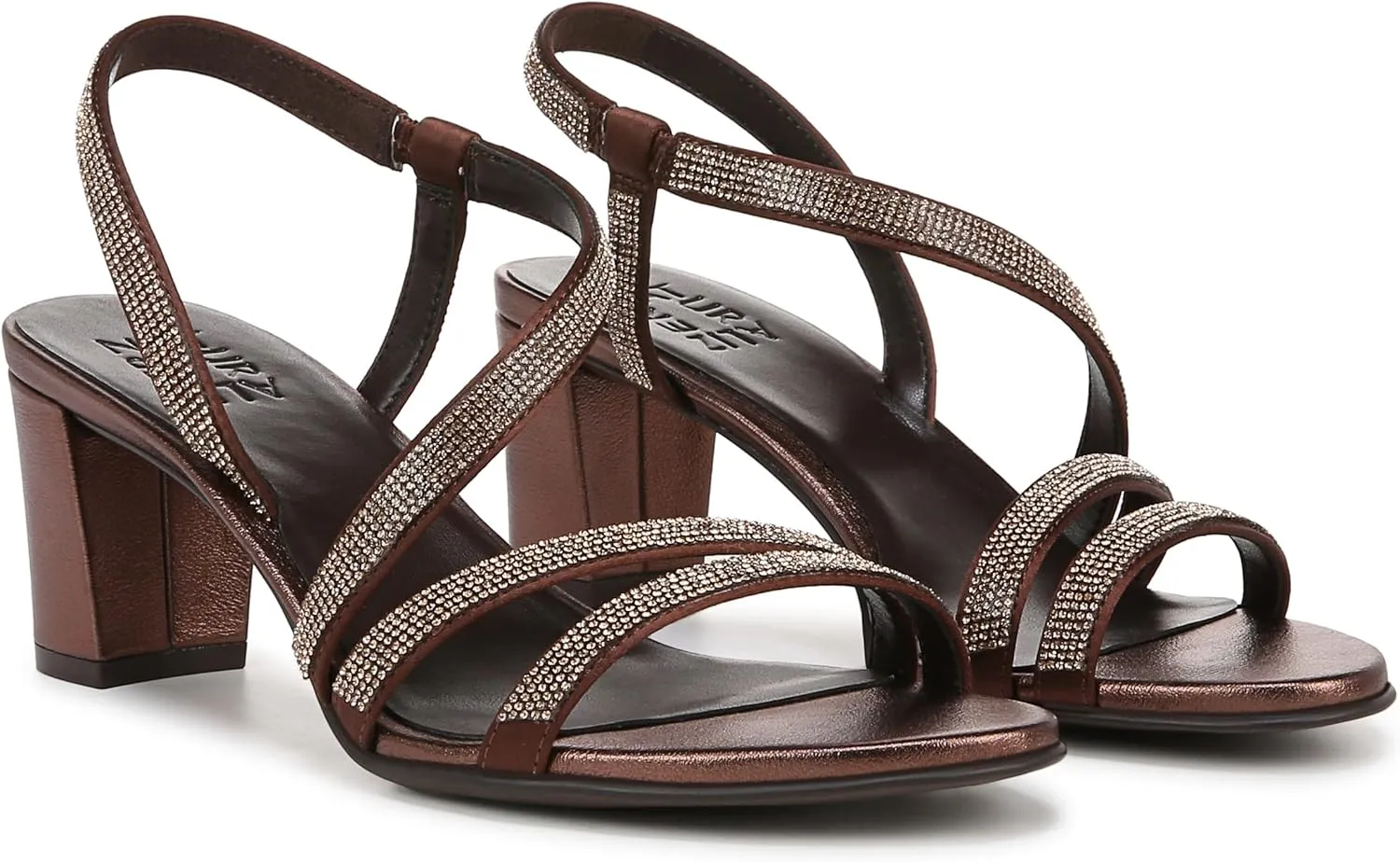 Naturalizer Women's Vanessa2 Rhinestone Embellished Strappy Heeled Sandal