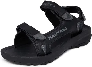 Nautica Men's Athletic Sport Sandals – Adjustable Strap, Comfortable Open-Toe Hiking & Walking Sandals with Cushioned Sole