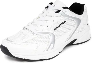Nautica Mens Running Sneakers Sport Fashion Lace-Up Athletic Soft Shoes for Gym Tennis Men – Cushioned, Breathable, Lightweight & Comfortable