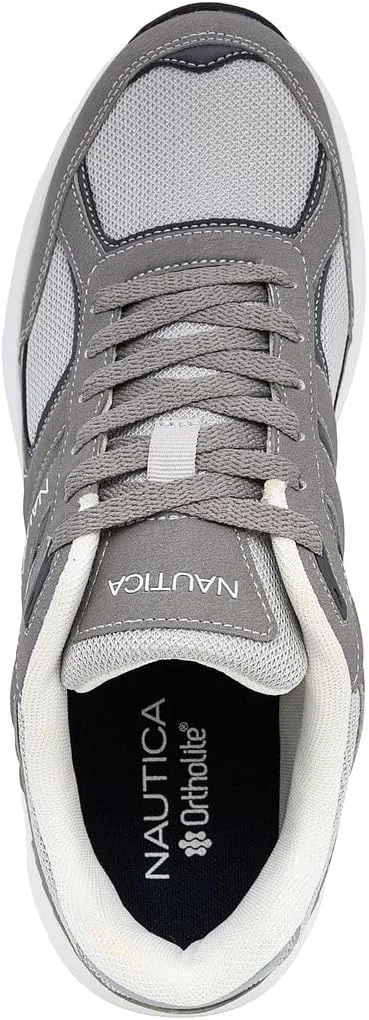 Nautica Mens Running Sneakers Sport Fashion Lace-Up Athletic Soft Shoes for Gym Tennis Men – Cushioned, Breathable, Lightweight & Comfortable