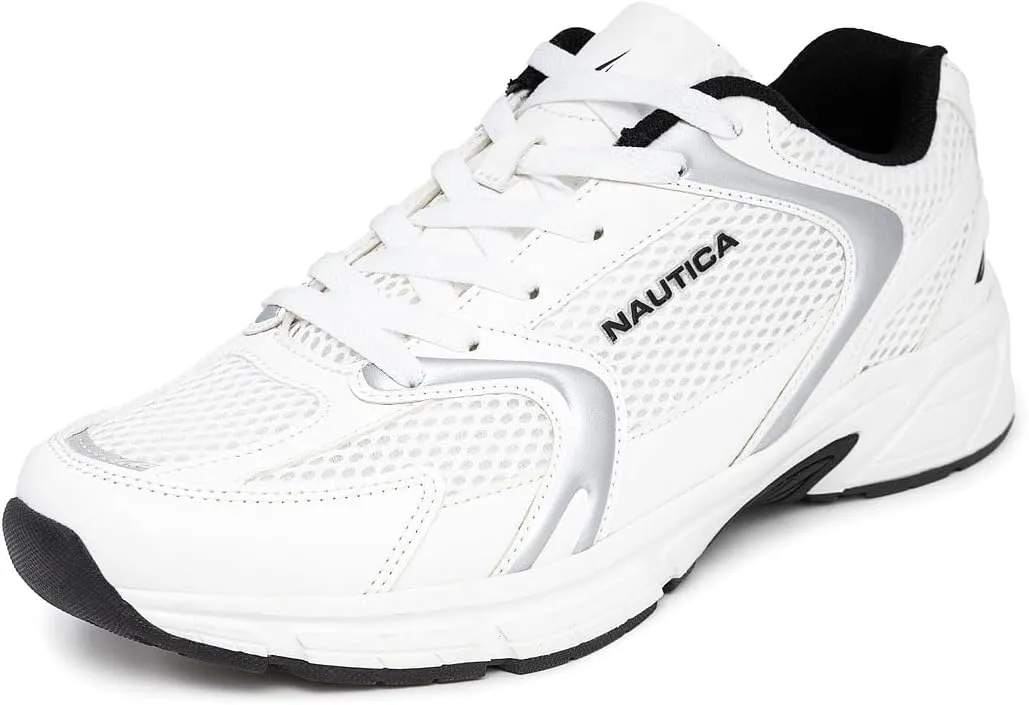 Nautica Mens Running Sneakers Sport Fashion Lace-Up Athletic Soft Shoes for Gym Tennis Men – Cushioned, Breathable, Lightweight & Comfortable