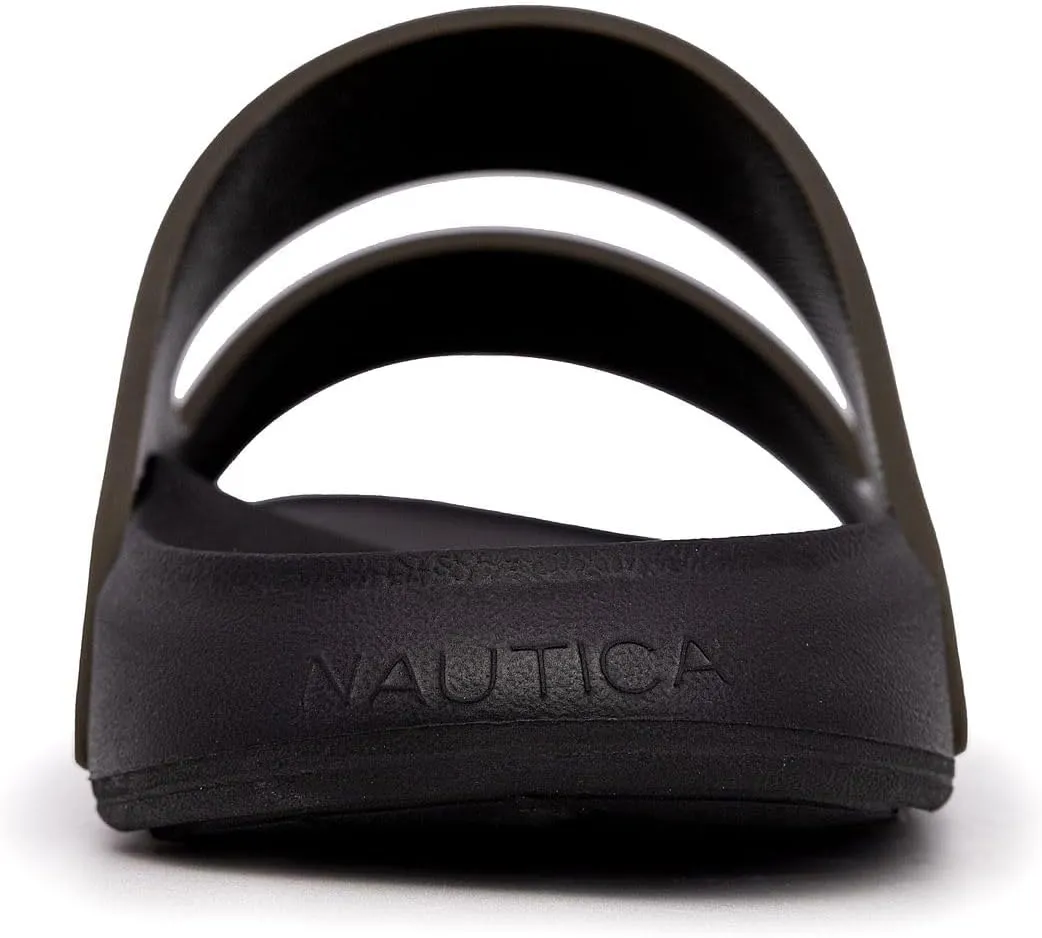 Nautica Men's Slides Sport Shower Athletic Sandals for Indoor & Outdoor with Double Arch Support - Lightweight, Durable and Comfortable