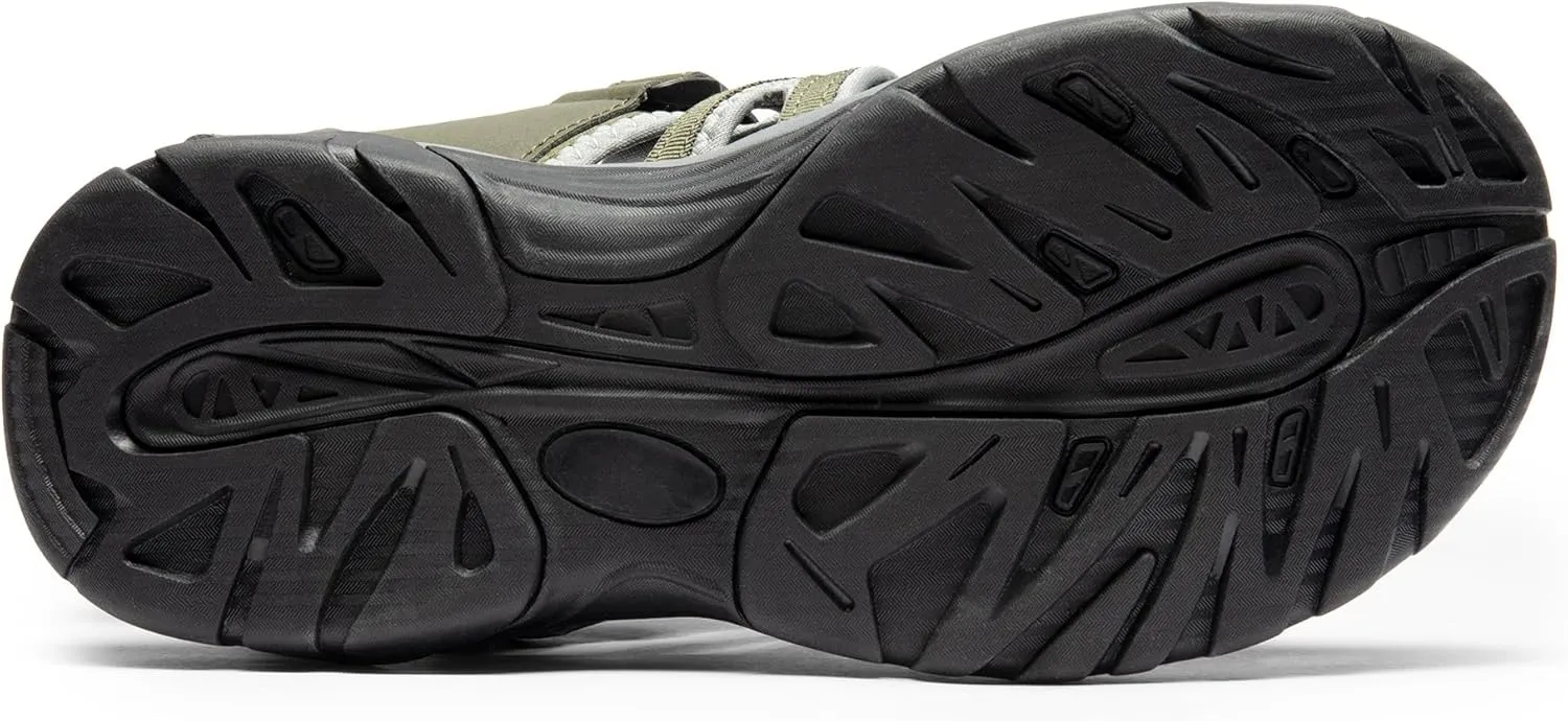 NORTIV 8 Men's Sandals, Closed Toe Athletic Sport Sandals, Mens Summer Shoes, Lightweight Trail Walking Sandals for Men