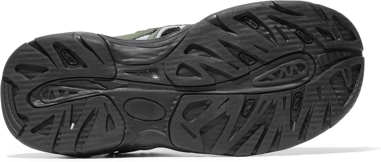 NORTIV 8 Men's Sandals, Closed Toe Athletic Sport Sandals, Mens Summer Shoes, Lightweight Trail Walking Sandals for Men