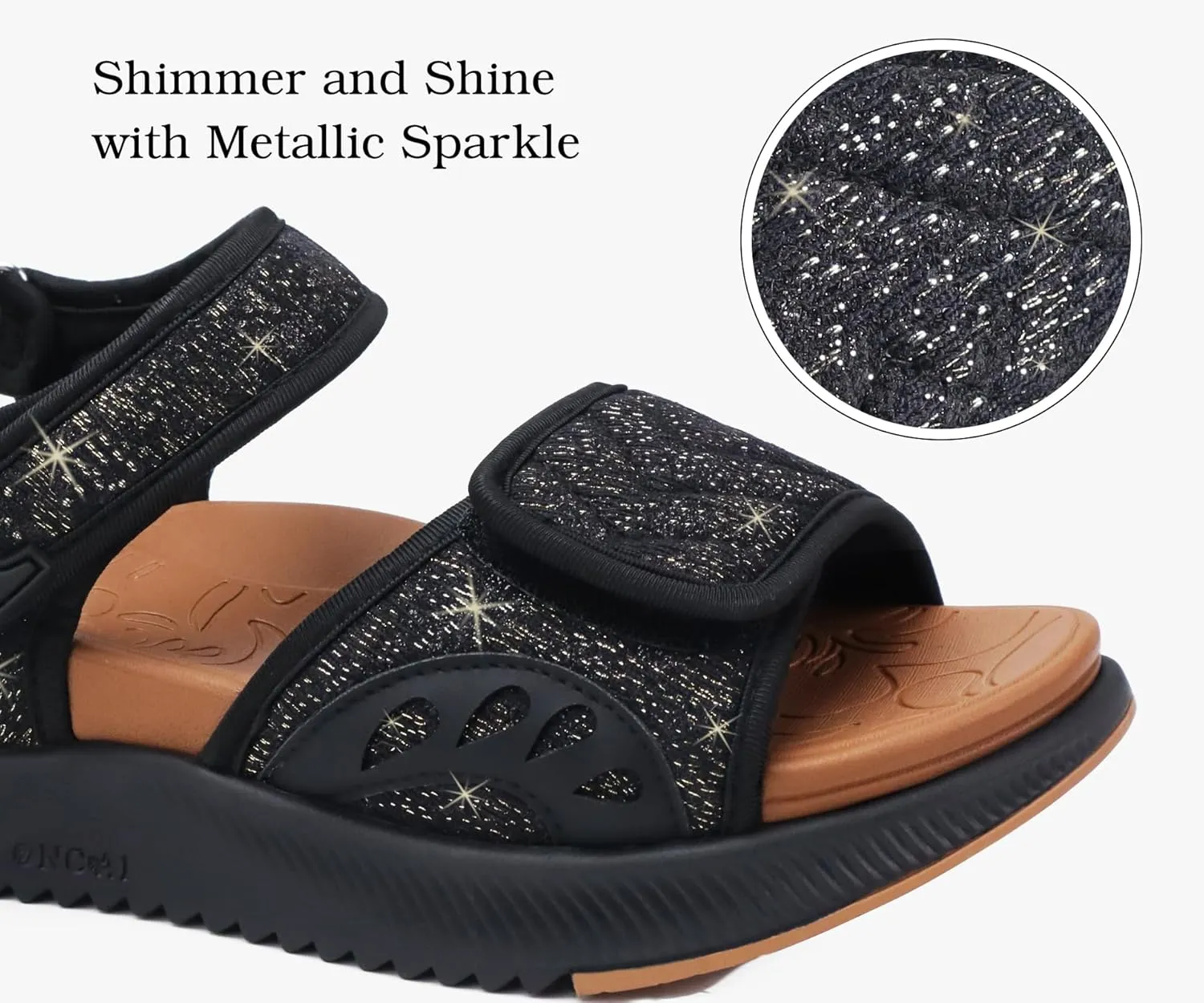 ONCAI Walking Sandals Women,Arch Support Hiking Sandals with Orthotic Outdoor Footbed for Plantar Fasciitis,Water Athletic Platform Sandalias Mujer with 3 Adjustable Strap (US Size 6-12)