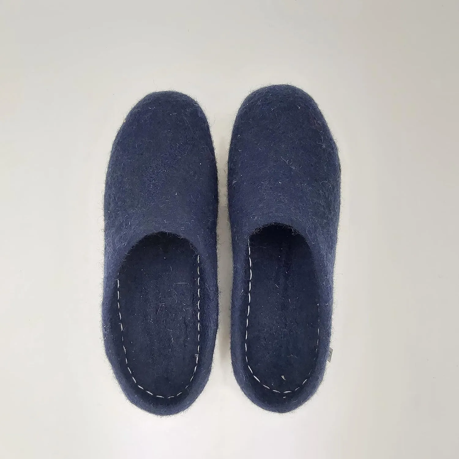 Organic Wool Slippers - Wool Felt Slip-On House Slippers for Women - Indoor/Outdoor Womens Mules Shoes Men