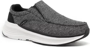 OrthoComfoot Men's Orthopedic Outdoor Slip-On Loafers Walking Shoes: Arch Support Plantar Fasciitis Sneakers, Comfort Classic Canvas Shoes for Foot and Heel Pain