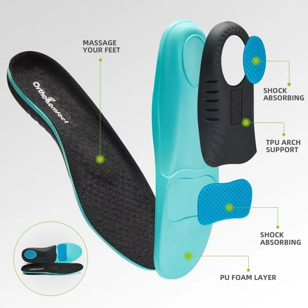 OrthoComfoot Men's Orthopedic Slip-On Loafers Walking Shoes with Arch Support: Casual Plantar Fasciitis Slippers for Flat Feet, Comfortable Orthotic Shoes for Foot and Heel Pain Relief
