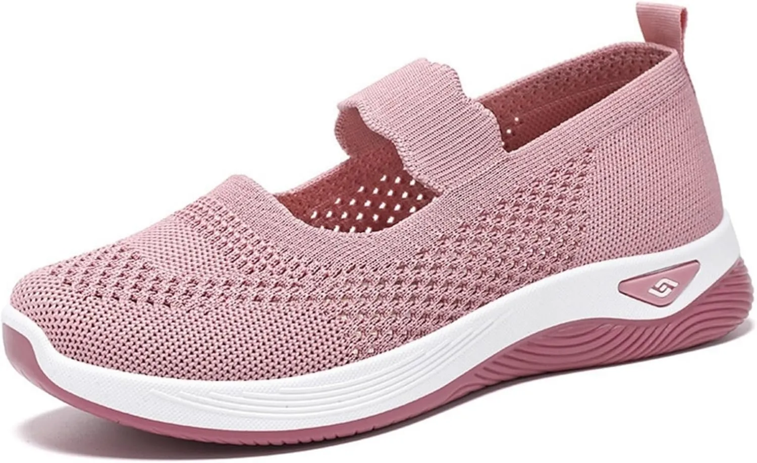 Orthopedic Woven Breathable Shoes Womens Arch Support Walking Shoes Slip On Diabetic Foam Sneakers Lightweight Soft Sole Walking Sneakers