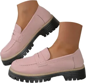 Orthoture-Orthopedic Platform Loafers Comfort Suede Orthopedic Shoes Womens Round Toe Walking Shoe Slip on Shoes