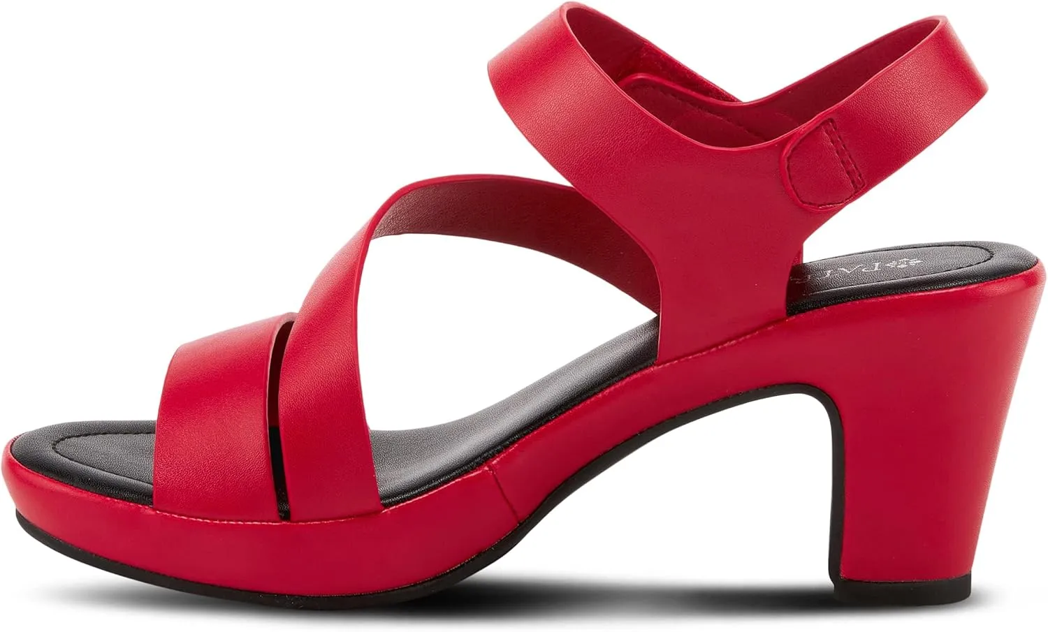 PATRIZIA Spring Step Asymadade Sandals for Women - Low Heel Slip-On Summer Sandals - Ladies Casual Platform Sandal with Hook and Loop