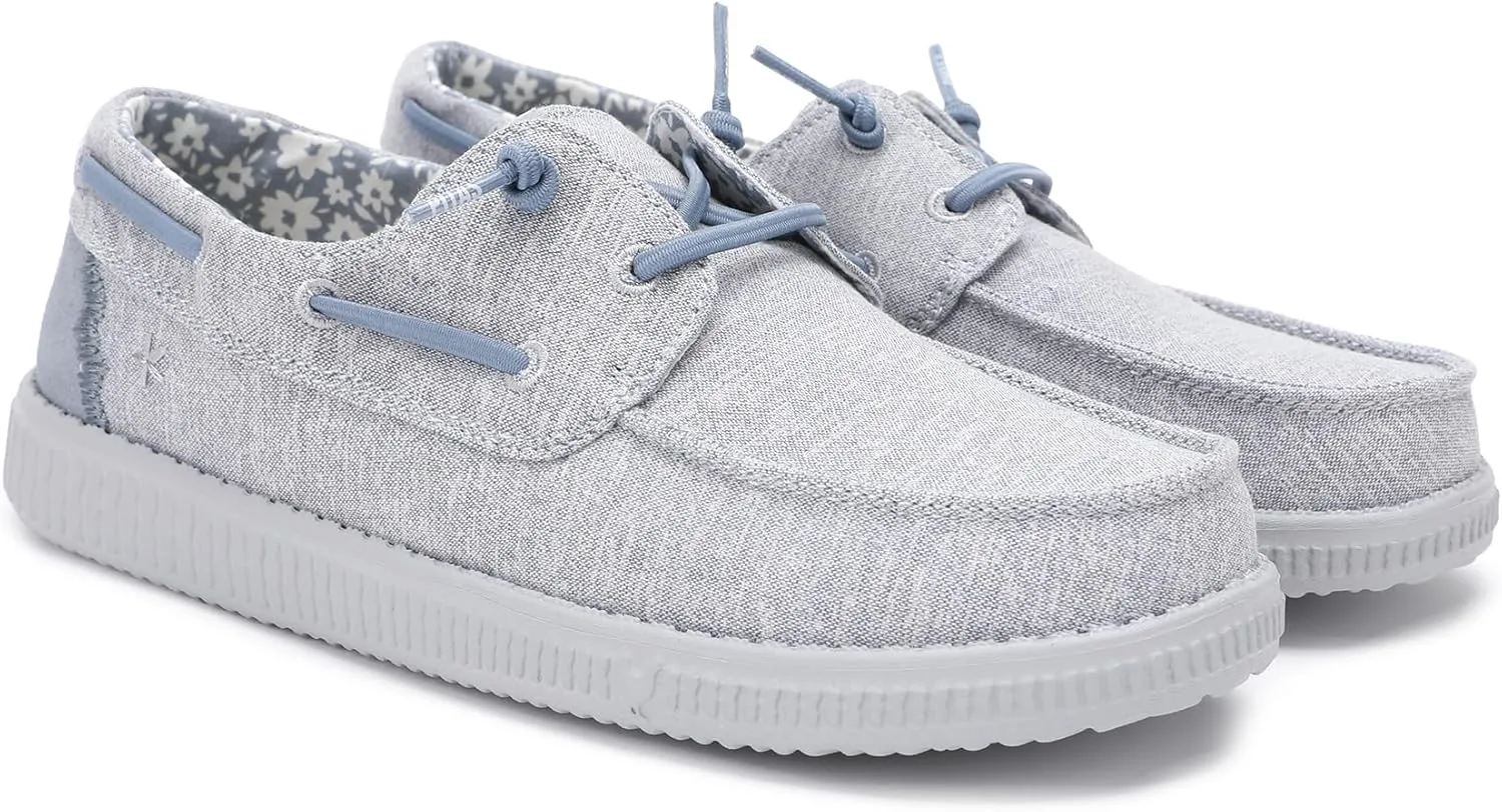 PITAS Santorini Women's Slip-On Shoes | Lightweight Comfortable Casual Shoes | Stylish Daily Wear Loafers for Women | Blue