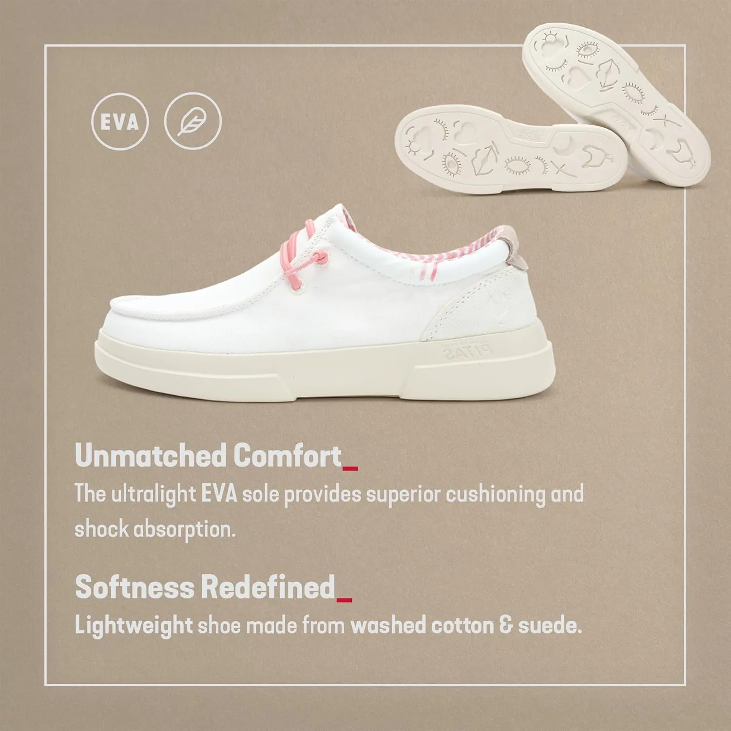 PITAS Sirmione Loafers for Women | Comfortable Casual Shoes | Women’s Ultralight Slip-On Shoes | White