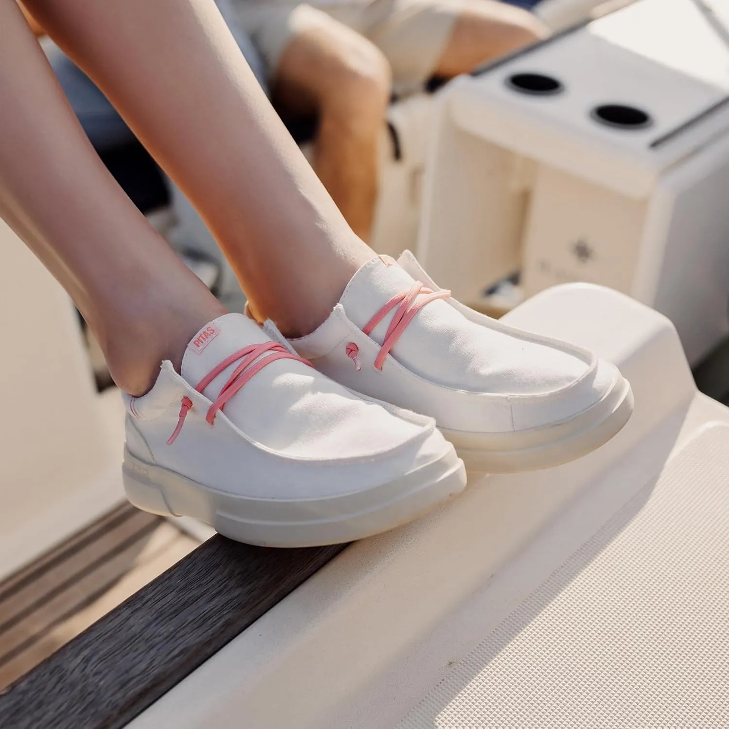 PITAS Sirmione Loafers for Women | Comfortable Casual Shoes | Women’s Ultralight Slip-On Shoes | White