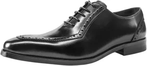 Pointed Toe Dress Loafers Men Black Lace-up Leather Shoes Italian Luxury Casual Moccasins