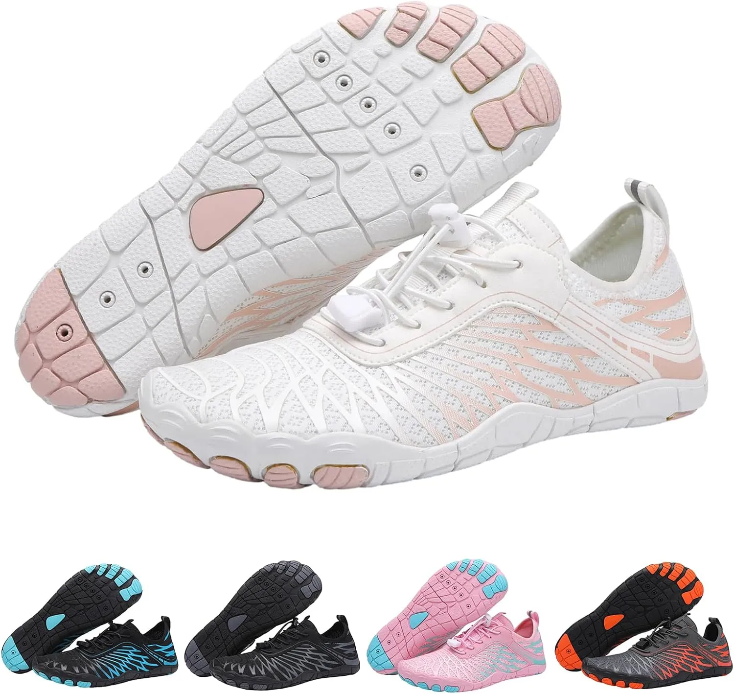 Pro Barefoot Shoes Womens Mens Hike Barefoot Shoe with Wide Toe Box Healthy Non-Slip Quick-Dry Aqua Shoes Lightweight Breathable Sports Hiking Walking Sneaker Outdoor Hiking Footwear