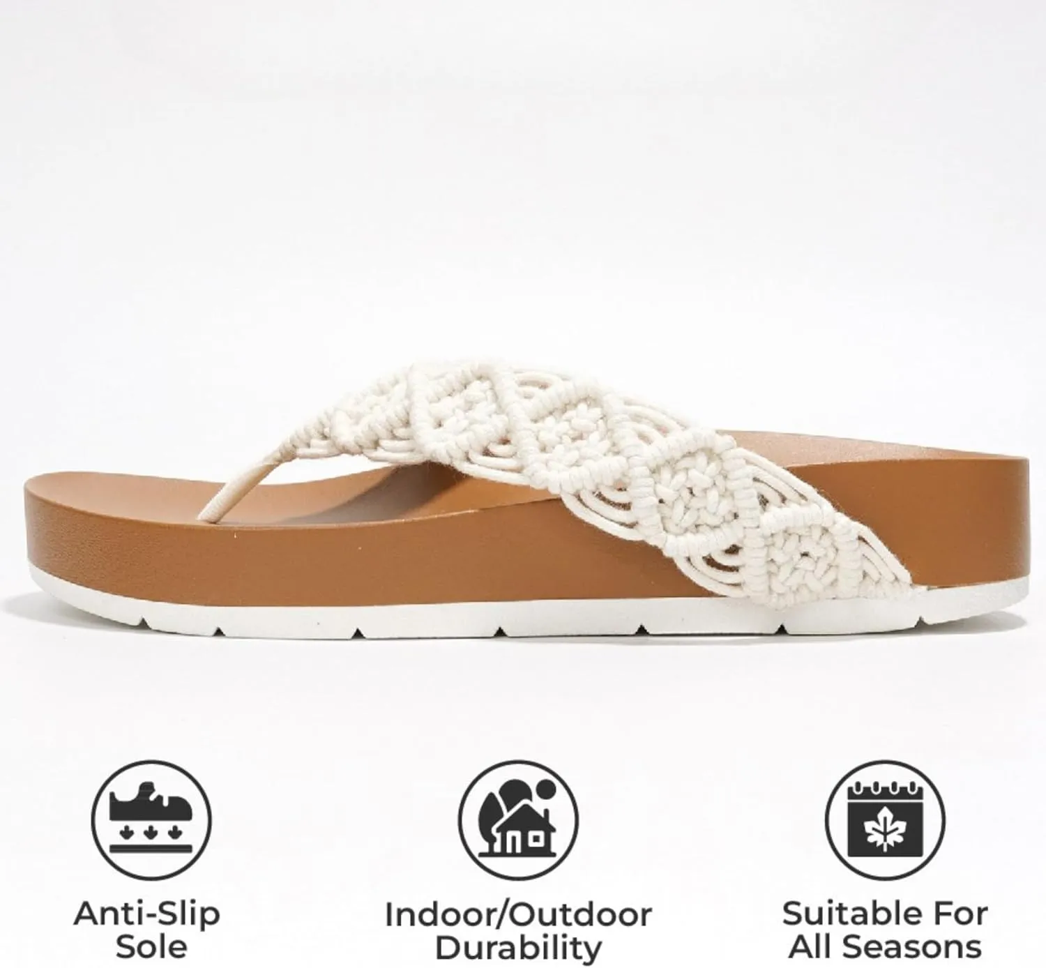 Project Cloud Womens Sandals – Comfortable Crochet Flip Flops for Women with Memory Foam Insole – Lightweight Fashion Sandals for Women 2025 – Womens Flip Flops for Summer (Hammock)