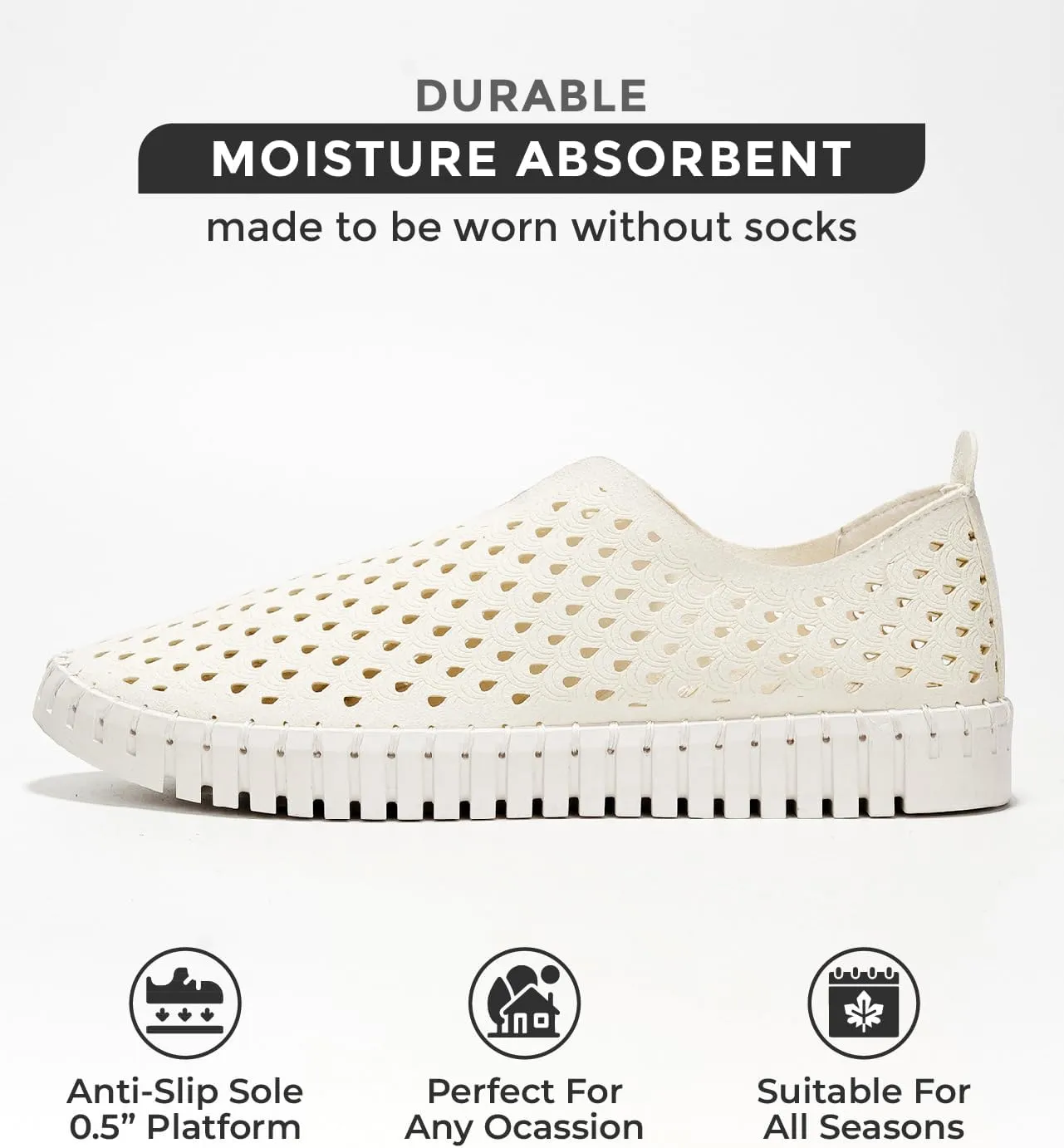 Project Cloud Womens Shoes – Lightweight Summer Loafers for Women with Memory Foam Insole – Stylish & Comfortable Womens Loafers - Perfect Spring Shoes for Women 2025 (Lily)