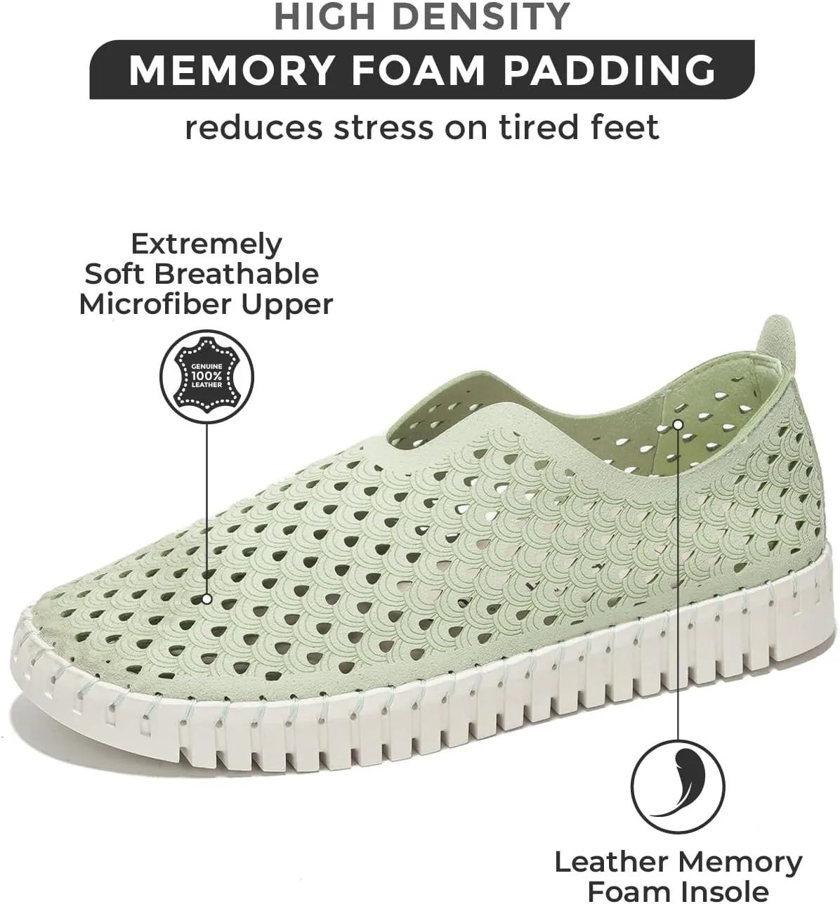 Project Cloud Womens Shoes – Lightweight Summer Loafers for Women with Memory Foam Insole – Stylish & Comfortable Womens Loafers - Perfect Spring Shoes for Women 2025 (Lily)