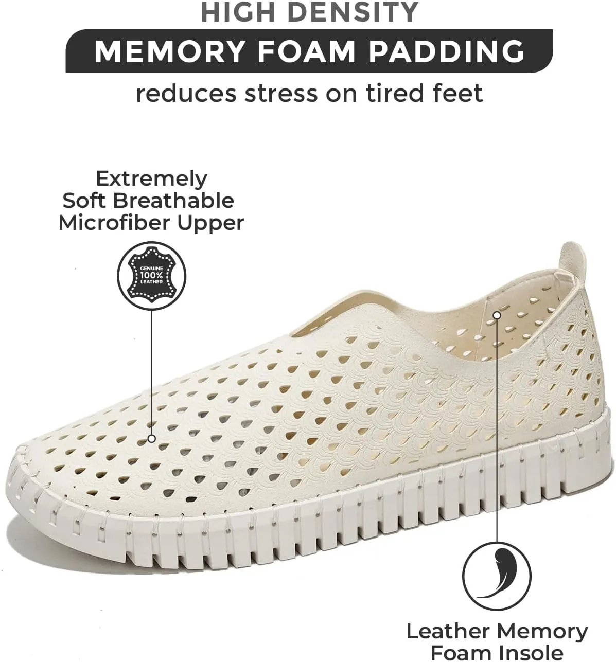 Project Cloud Womens Shoes – Lightweight Summer Loafers for Women with Memory Foam Insole – Stylish & Comfortable Womens Loafers - Perfect Spring Shoes for Women 2025 (Lily)