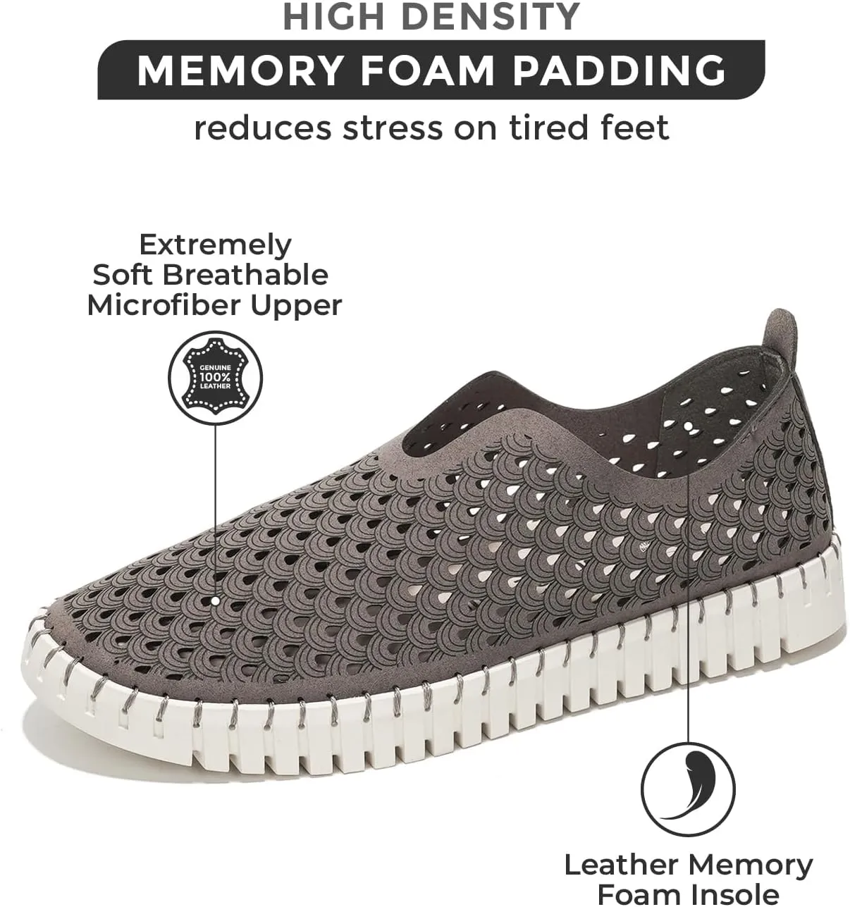 Project Cloud Womens Shoes – Lightweight Summer Loafers for Women with Memory Foam Insole – Stylish & Comfortable Womens Loafers - Perfect Spring Shoes for Women 2025 (Lily)