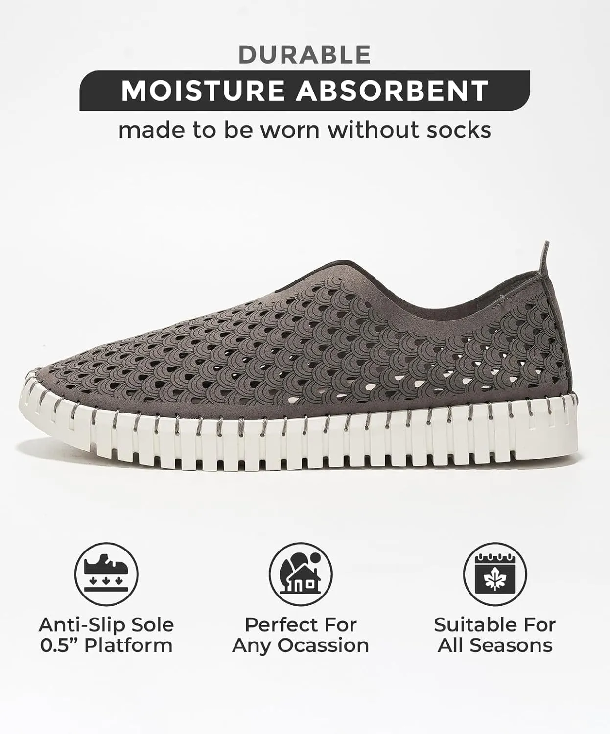 Project Cloud Womens Shoes – Lightweight Summer Loafers for Women with Memory Foam Insole – Stylish & Comfortable Womens Loafers - Perfect Spring Shoes for Women 2025 (Lily)