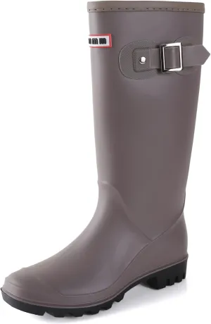 Rain Boots for Women, Waterproof Anti-Slip Knee High Rubber boots, Fashion Comfy Tall Water Boots Lightweightr Garden Booties for Outdoor