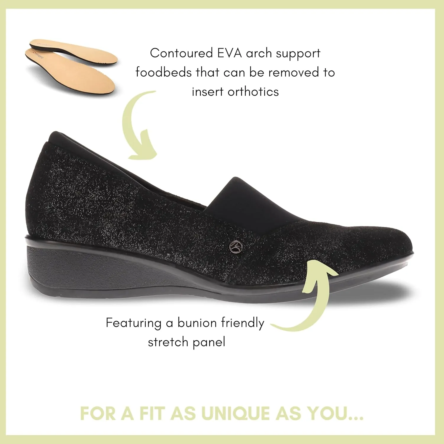 Revere Naples Women's Stretch Loafers - Comfortable Bunion-Friendly Design with Arch Support and Custom Fit