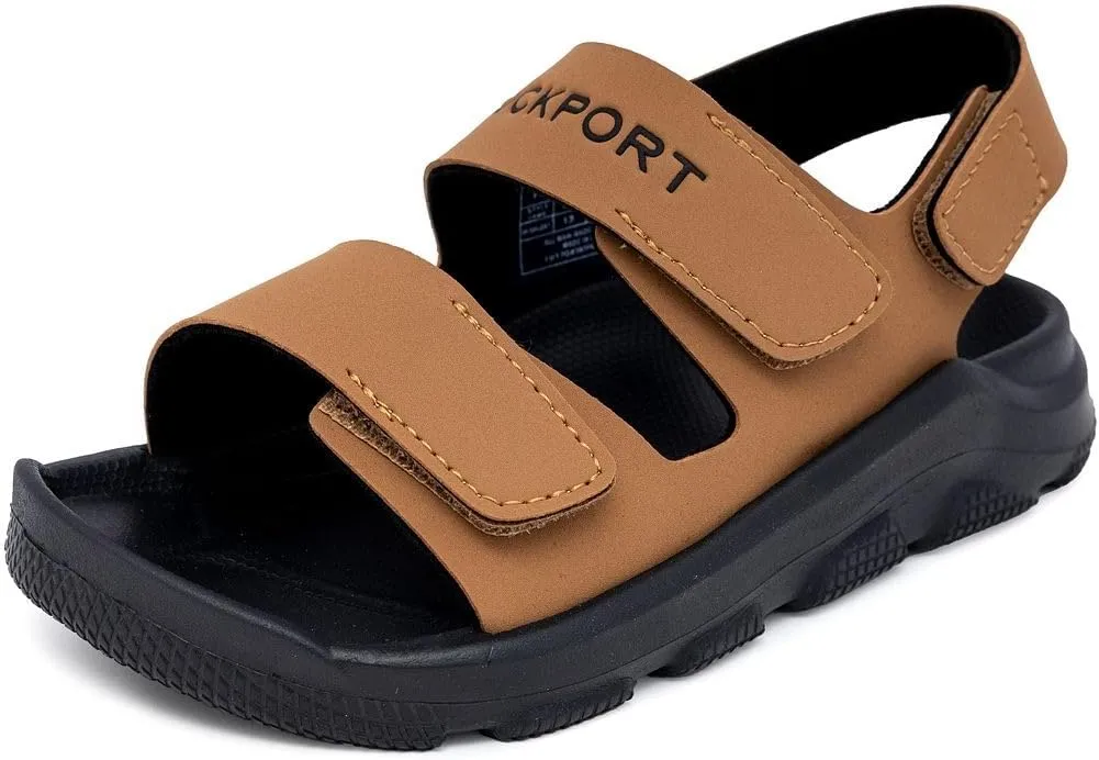 Rockport Kids Sport Sandals with Double Adjustable Straps - Athletic Open-Toe Water Shoes for Boys & Girls (Toddler/Little Kid/Big Kid)