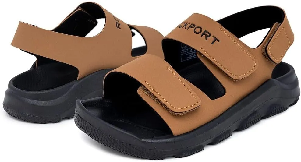 Rockport Kids Sport Sandals with Double Adjustable Straps - Athletic Open-Toe Water Shoes for Boys & Girls (Toddler/Little Kid/Big Kid)