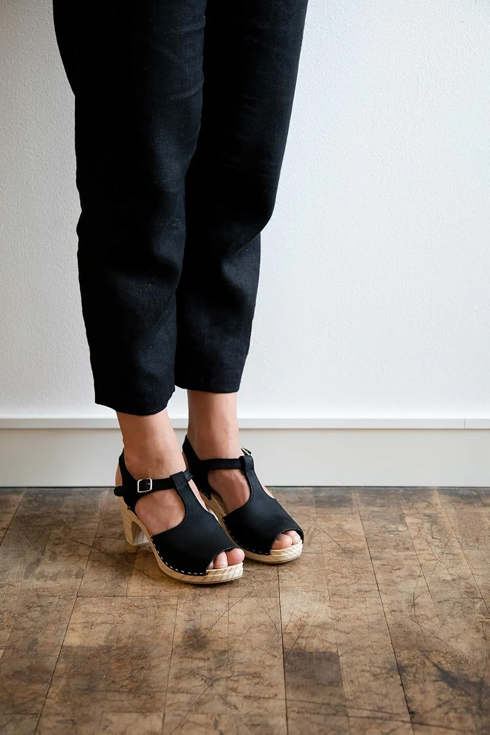 Sandgrens Handmade Swedish Wood Clog Sandals for Women | Nice High Rise
