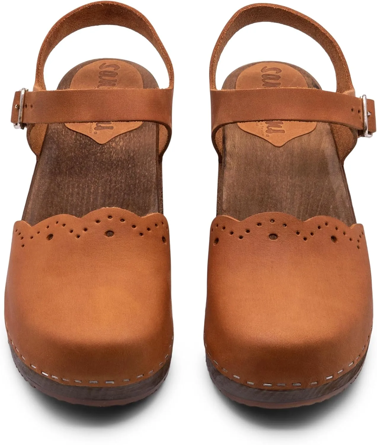Sandgrens Handmade Swedish Wood Clogs for Women, Low Heel Sandals | Milan