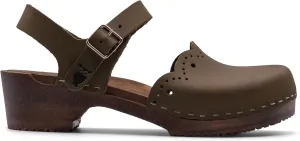 Sandgrens Handmade Swedish Wood Clogs for Women, Low Heel Sandals | Milan