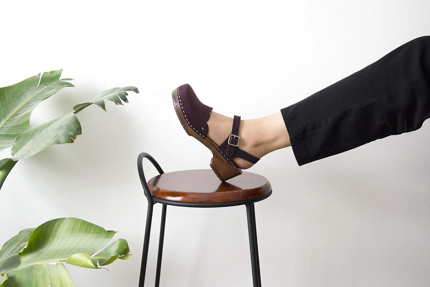 Sandgrens Handmade Swedish Wood Clogs for Women, Low Heel Sandals | Milan