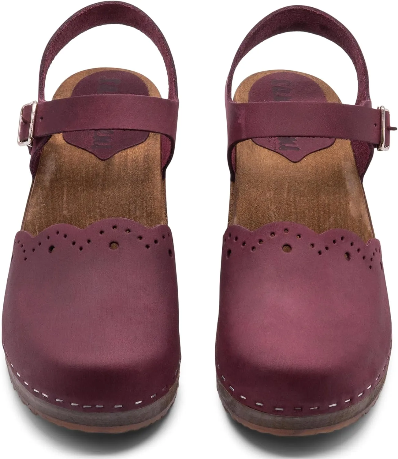 Sandgrens Handmade Swedish Wood Clogs for Women, Low Heel Sandals | Milan