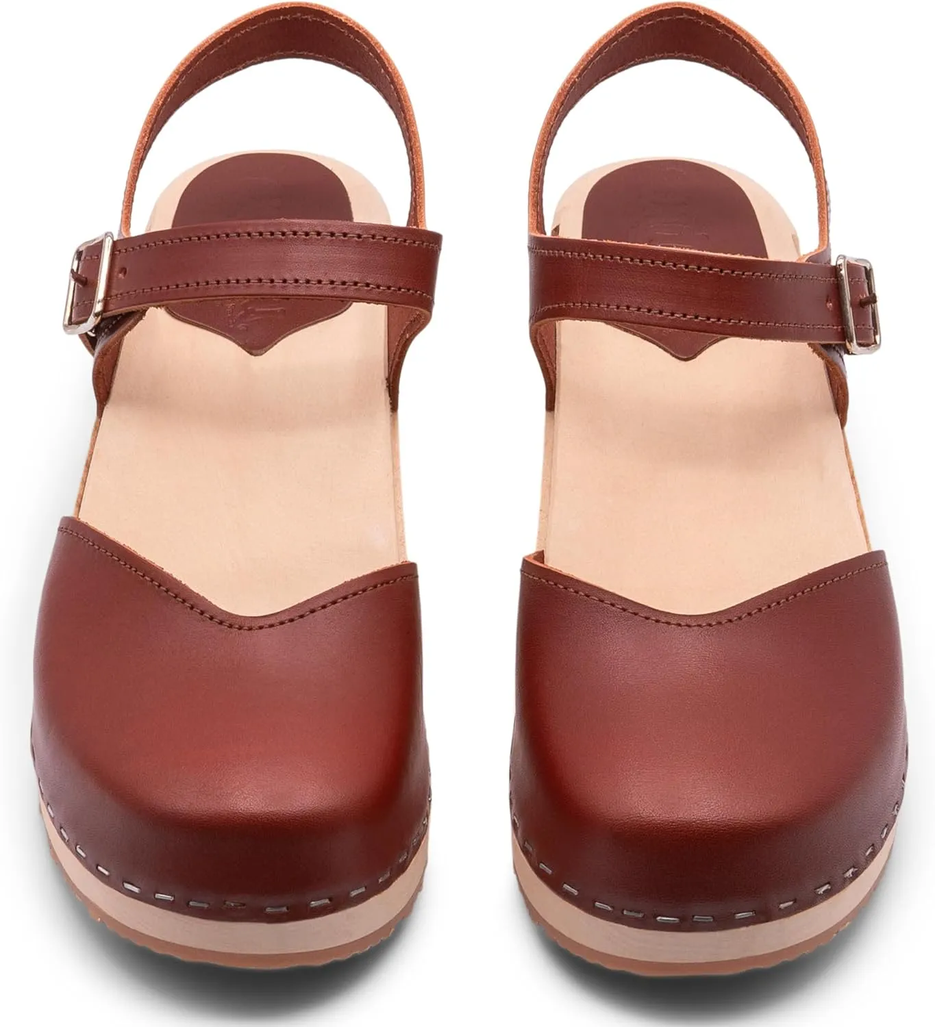 Sandgrens Handmade Swedish Wood Clogs for Women, Low Heel Sandals | Saragasso