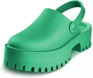 SANIOOOI Women's Platform Mules Colgs,Slip on Wedge Thick Sole Colg Slippers Cute Fashion Vacation Heeled Flatform Sandals Water Beach Comfort Soft Shoe