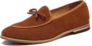 Santimon Men's Casual Tassel Bow Slip-On Driving Penny Loafers Boat Shoes Driver Moccasins