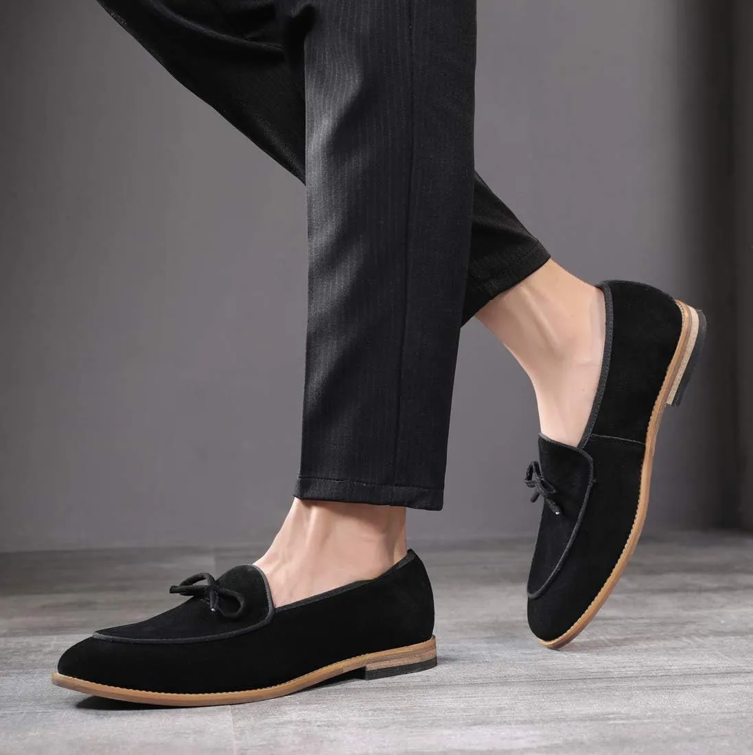 Santimon Men's Casual Tassel Bow Slip-On Driving Penny Loafers Boat Shoes Driver Moccasins