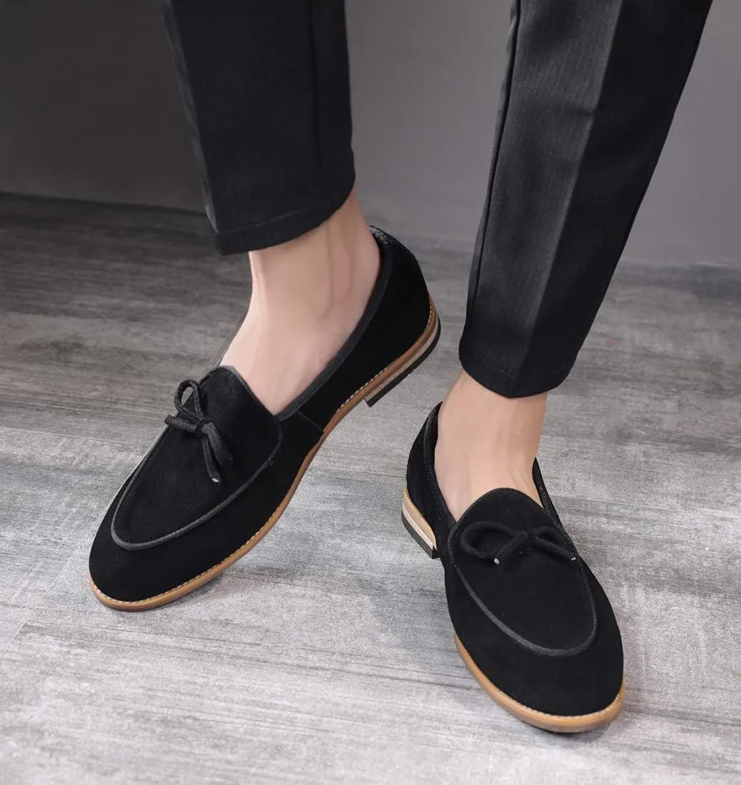 Santimon Men's Casual Tassel Bow Slip-On Driving Penny Loafers Boat Shoes Driver Moccasins
