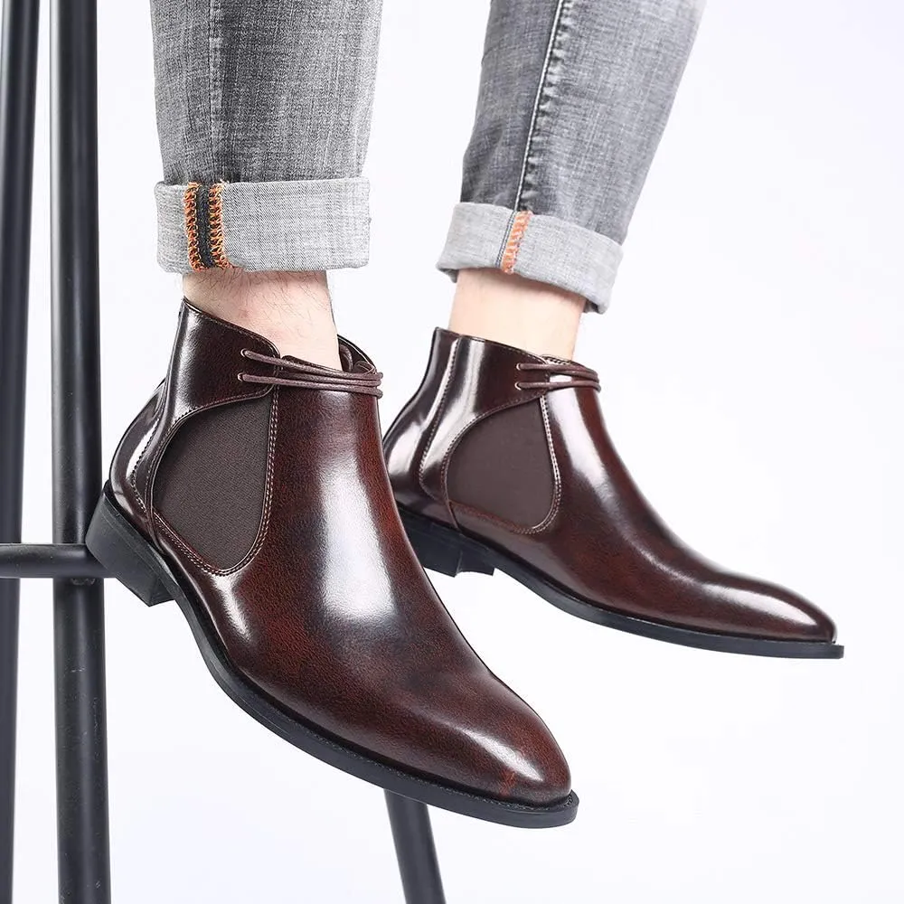 Santimon Mens Chelsea Boots Formal Boots for Men Dress Boots Casual Ankle Boots