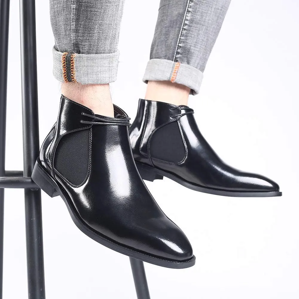 Santimon Mens Chelsea Boots Formal Boots for Men Dress Boots Casual Ankle Boots