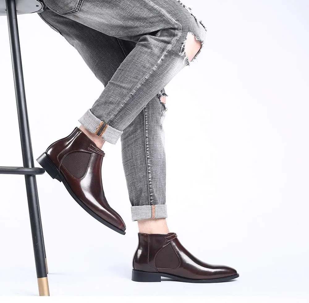 Santimon Mens Chelsea Boots Formal Boots for Men Dress Boots Casual Ankle Boots