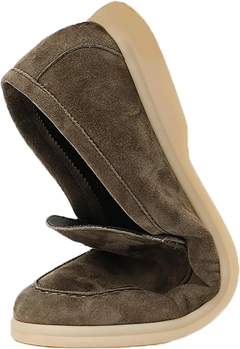Santimon Mens Dress Shoes Loafers Slip-Ons Suede Slippers Fashion Casual Business Prom Penny Loafers Boat Walking Summer Shoes