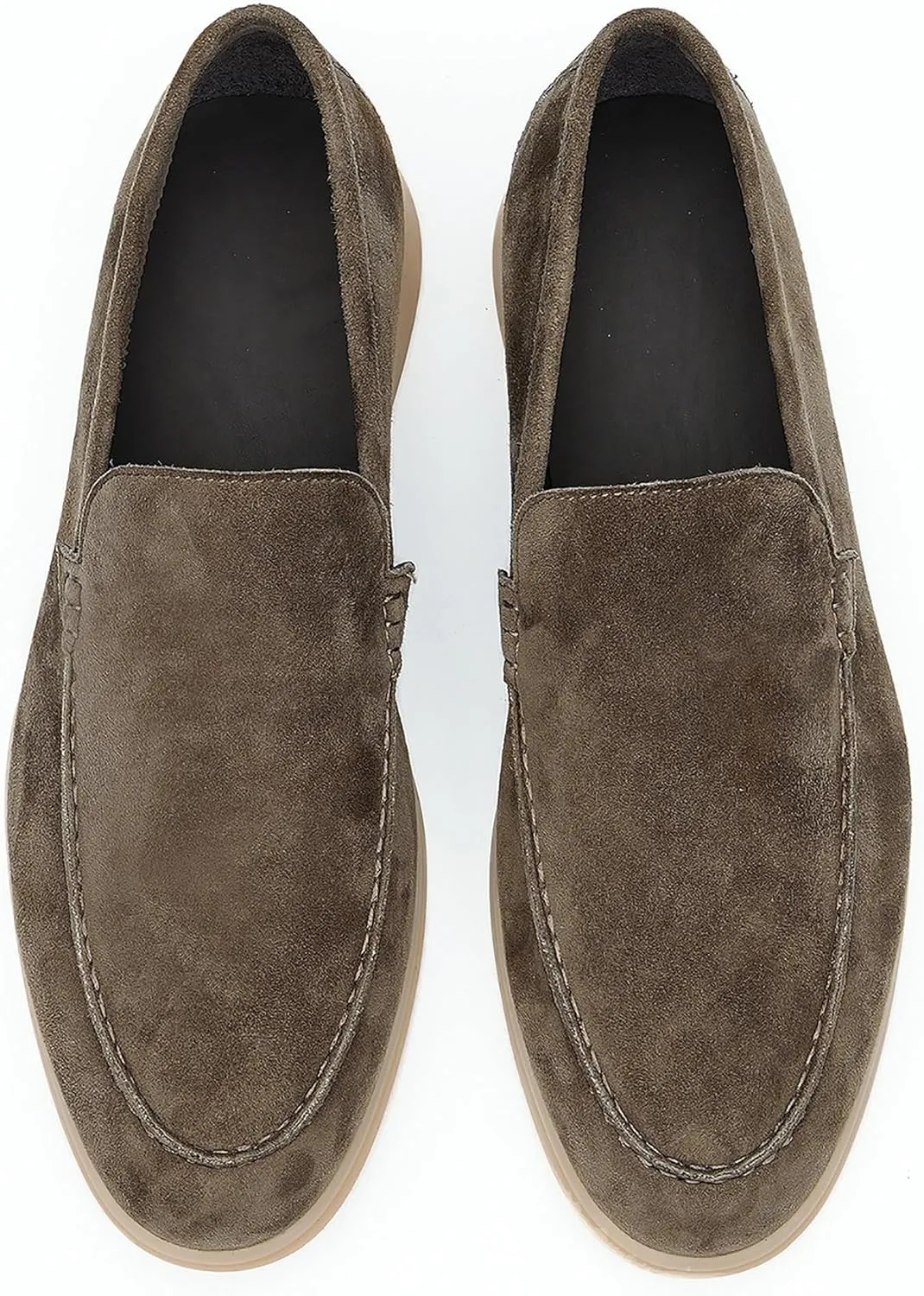 Santimon Mens Dress Shoes Loafers Slip-Ons Suede Slippers Fashion Casual Business Prom Penny Loafers Boat Walking Summer Shoes