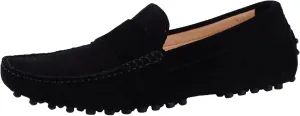 Santimon Mens Driving Penny Loafers Suede Leather Comfortable Casual Slip On Shoes Moccasins