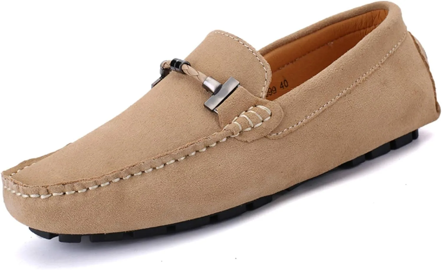 Santimon Mens Driving Penny Loafers Suede Moccasins Slip On Casual Dress Boat Shoes