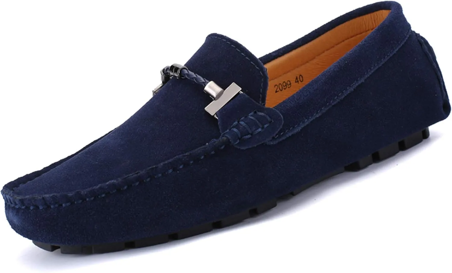 Santimon Mens Driving Penny Loafers Suede Moccasins Slip On Casual Dress Boat Shoes